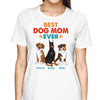 Best Dog Dad Mom Cute Sitting Dog Colorful Personalized Shirt