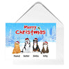 Merry Christmas Dog Cat Front View Personalized Postcard