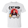 Halloween Cat Dad Cat Dadcula & Fluffy Cat Personalized Shirt