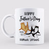 Happy Father‘s Day Cat Dad Human Servant Personalized Mug