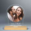 Couple Custom Photo Anniversary Gift Personalized Custom Shape Acrylic Plaque With LED Night Light