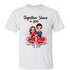 Together Since Standing Couple Heart Personalized Shirt