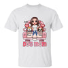 Doll Dog Mom Sitting On Car Personalized Shirt