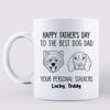 Good Morning Happy Father‘s Day From Personal Stalker Dog Head Outline Personalized Mug