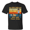 Best Dog Dad Ever Retro Doll Man Walking Dog Personalized Shirt