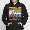 Best Dog Dad Ever Just Ask Retro Personalized Dark Hoodie Sweatshirt