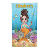 Mermaid Doll Under The Sea Personalized Beach Towel