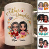 Like Mother Like Daughter Floral Circle Personalized Mug