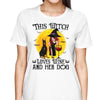 This Witch Loves Wine And Her Dogs Personalized Shirt