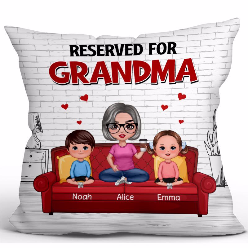 Reserved For Grandma Doll Personalized Pillow (Insert Included)