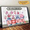 Grandma Garden Love Gift For Grandma Personalized Poster