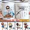 We Hooked The Best Dad Grandpa Caricature Fishing Personalized Mug