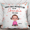 First Mother‘s Day As Grandma Personalized Pillow (Insert Included)