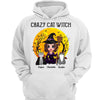 Crazy Cat Witch Halloween Moon Personalized Shirt