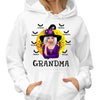 Halloween Moon Grandma Mom Auntie Witch Personalized Shirt