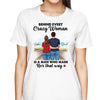 Behind Every Crazy Woman Couple Funny Summer Personalized Shirt