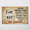 We Are A Baseball Family Personalized Poster