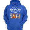 Dear Dad Cartoon Sitting Cats Father‘s Day Gift Personalized Hoodie Sweatshirt