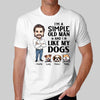 Caricature Simple Old Man Like Dogs Personalized Shirt