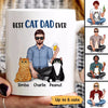 Best Cat Dad Ever Real Man Sitting With Cats Personalized Mug