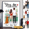 Couple And Dogs In Kitchen Gift For Dog Mom Dog Dad Personalized Poster