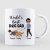 World‘s Best Dog Dad Doll Man Walking Dog Personalized Mug