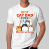 Fluffy Cats Best Cat Dad Retro Personalized Shirt