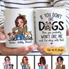 Don‘t Like Dogs Won’t Like Me Leopard Personalized Mug