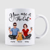 Couple Sitting You Me And The Cats Personalized Mug