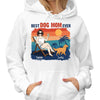 Summer Dog Mom Walking Dogs Personalized Hoodie Sweatshirt