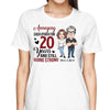 Caricature Couple Annoying Each Other Personalized Shirt