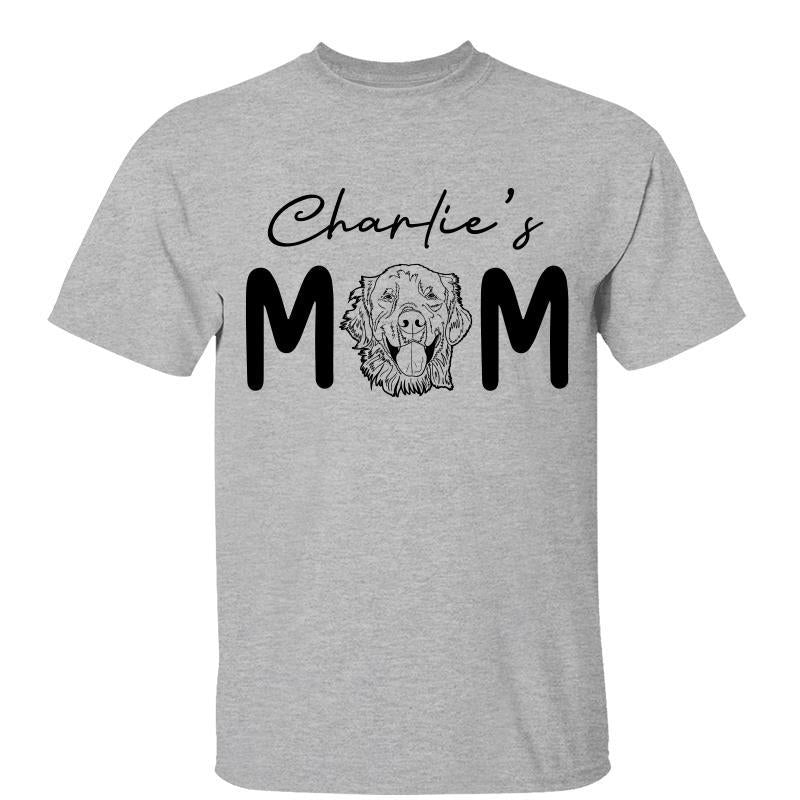 Dog Mom Simple Dog Head Outline Personalized Shirt