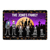 Family Halloween Skeleton Personalized Doormat