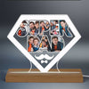 Super Dad Custom Photos Father‘s Day Gift Personalized Custom Shape Acrylic Plaque Warm LED Night Light