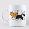 Proud Dad Of Naughty Fluffy Cats Personalized Mug