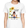 Life Is Better With Dogs Sunflower Sitting Doll Personalized Shirt