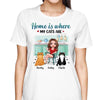 Home Is Where My Cats Are Cat Mom Personalized Shirt