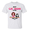 Best Cat Mom Ever Doll Woman Fluffy Cat Personalized Shirt