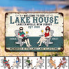 Welcome To Our Lake House Personalized Metal Sign