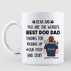 Dad Carrying Dogs On Shoulder Father‘s Day Gift Personalized Mug