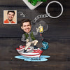 Customized Portrait Fisherman Personalized Acrylic Keychain