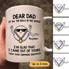 Dear Dad Swimming Champions Little Cute Kids Funny Father‘s Day Gift Personalized Mug