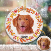 Decorative Wreath Pet Portrait Personalized Circle Ornament