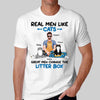 Great Men Change Little Box Real Man Sitting Cat Dad Personalized Shirt