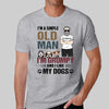 Simple Standing Old Man Like Dogs Personalized Shirt