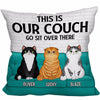 This Our Couch Fluffy Cat Personalized Pillow (Insert Included)