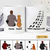 Happy Pawther‘s Day Dog Dad Back View Personalized Mug