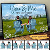 Mountain View Back View Couple Sitting You & Me We Got This Personalized Horizontal Poster