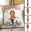 Yellow Cat Mom Fall Season Personalized Pillow