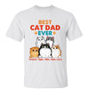 Fluffy Cats Best Cat Dad Retro Personalized Shirt